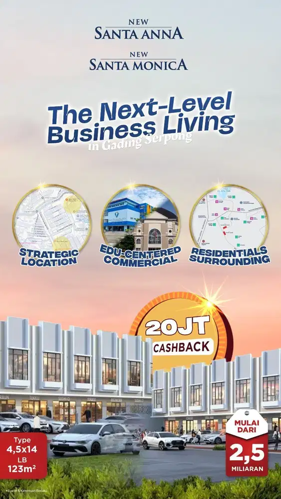 Ruko Hadap Jalan Santa Anna Gading Serpong