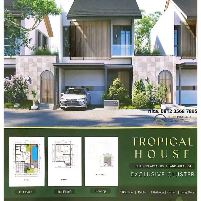 ‼️UNIQUE TROPICAL HOUSE AT KARANGPLOSO NOL JALAN RAYA‼️