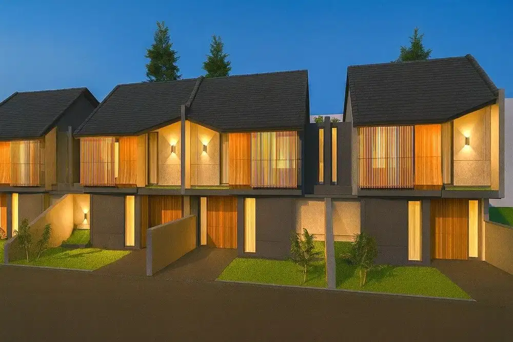 Dekat Kampus UGM, Dijual Rumah Jogja Model Tropis Ada Kolam Renang