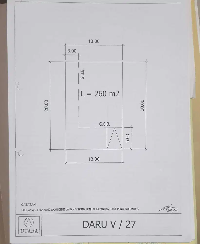 Jual Kavling Suvarna Sutera Cluster Daru Luas 260 meter Tangerang