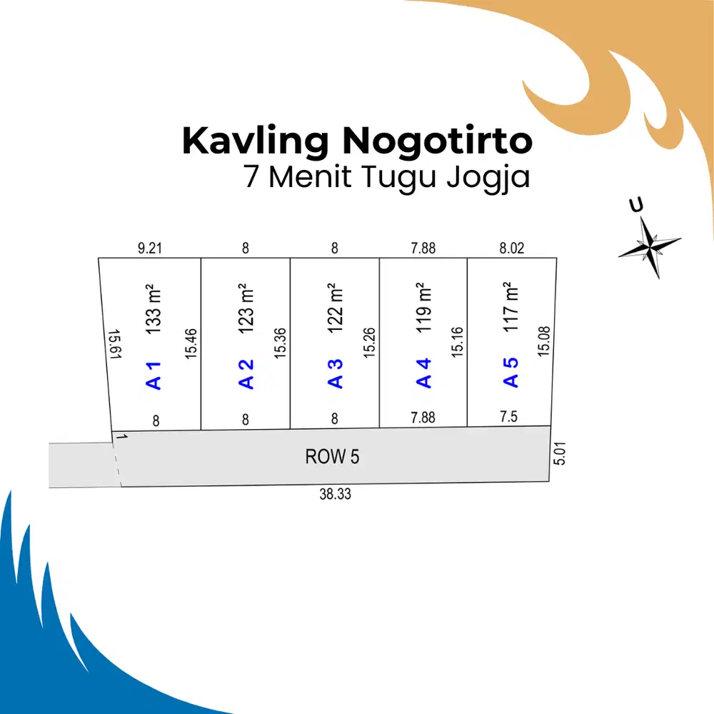 Tanah Nogotirto Tengah Kota; Hanya 20 Menit dari Malioboro