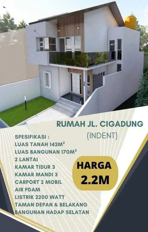 Rumah Ekslusif Baru di Cigadung Murah
