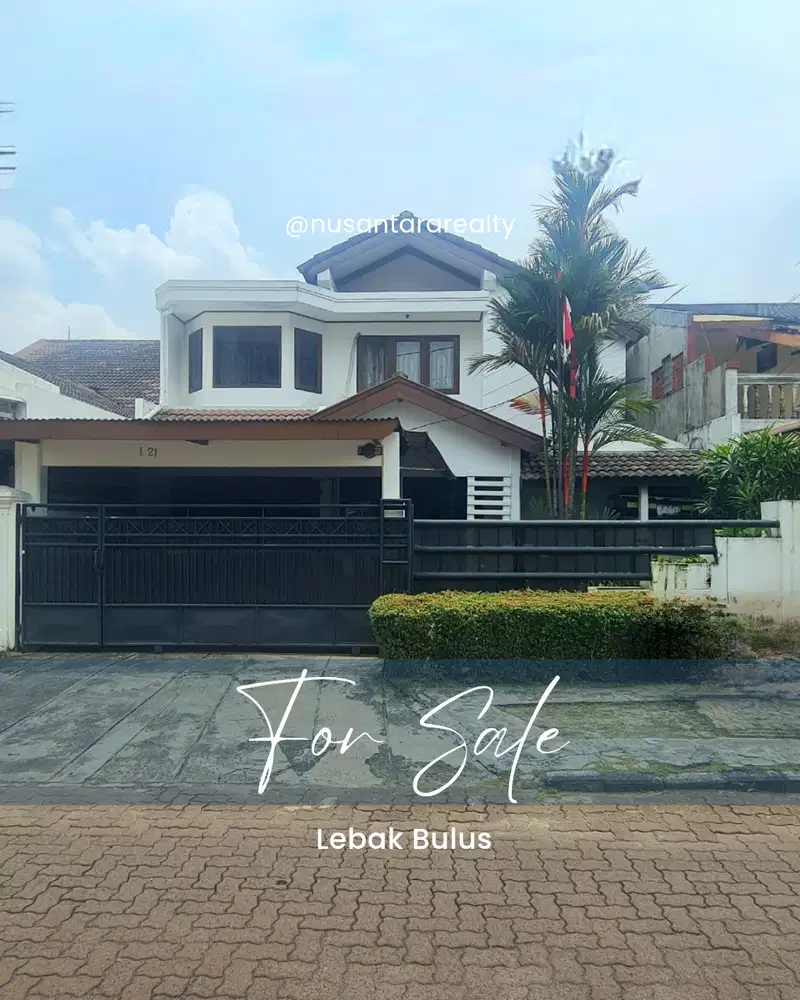 Rumah Lebak Bulus Jalan Lebar Area Tenang Dua Lantai