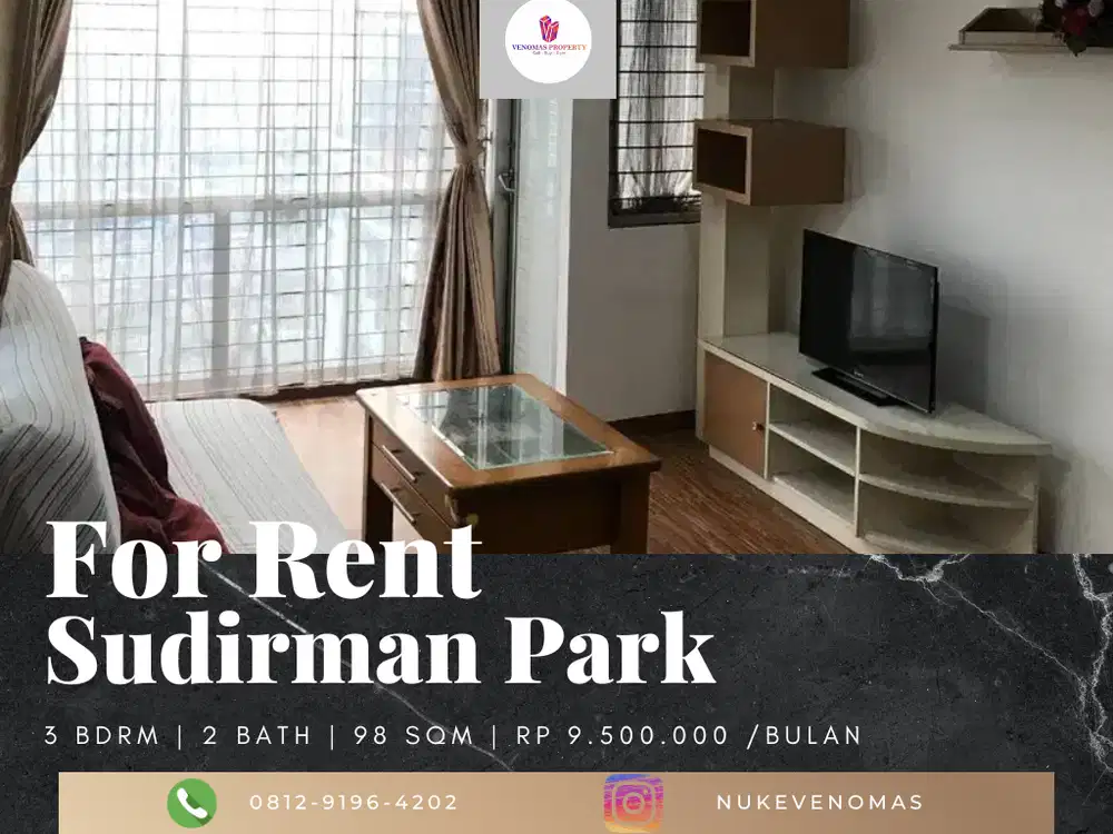 Disewakan Apartement Sudirman Park 3BR Furnished Bagus High Floor