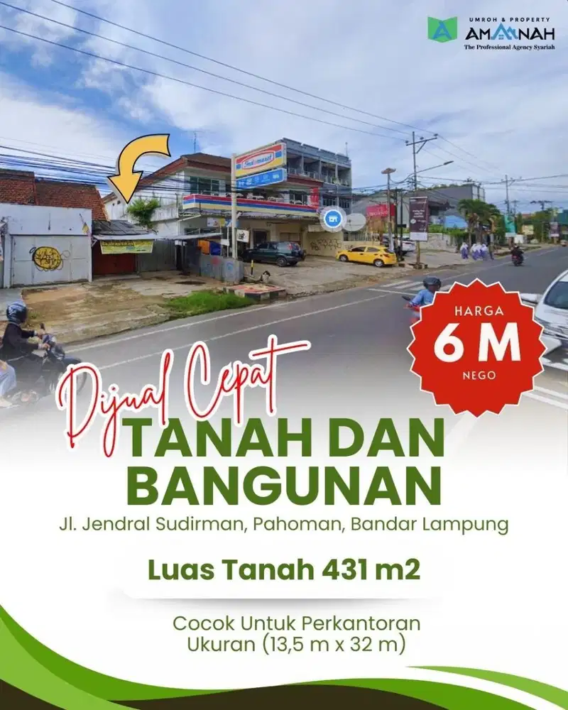 TANAH 432 RAWA LAUT  DI PINGGIR JALAN PROTOKOL STRATEGIS