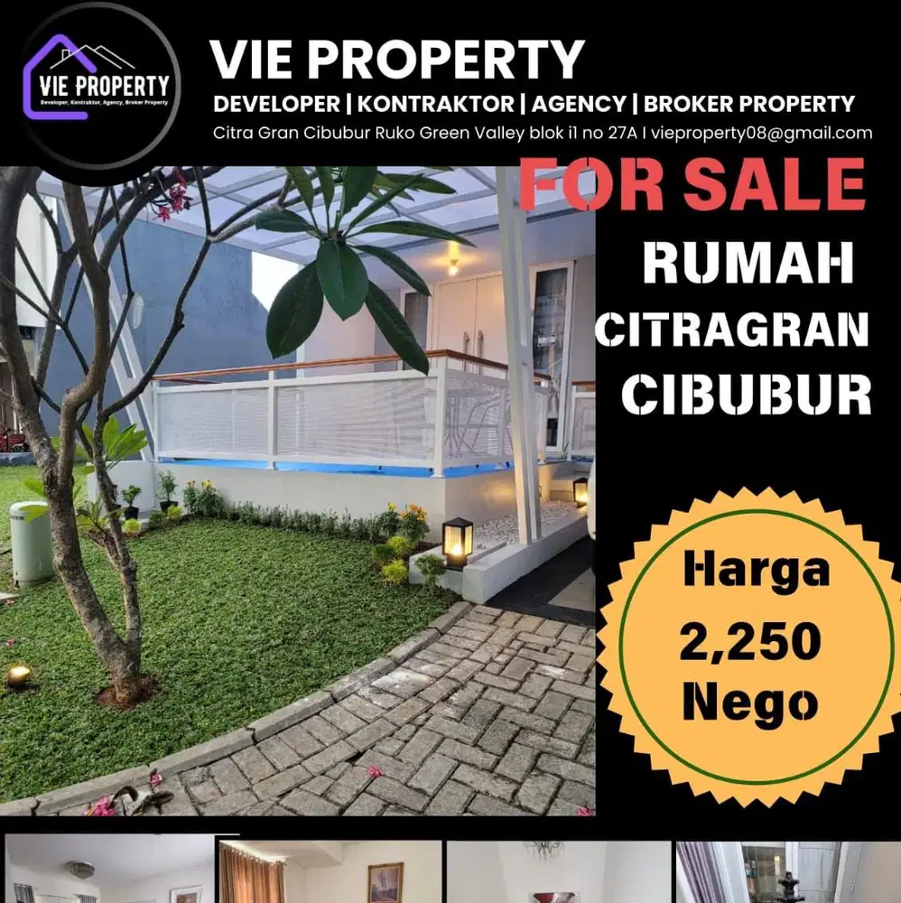 Dijual rumah cantik siap huni citra gran cibubur