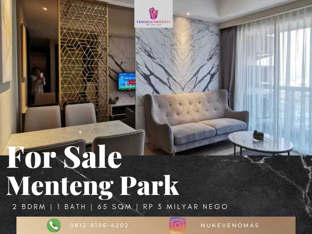Dijual Apartemen Menteng Park 2BR Tower Emerald Private Lift