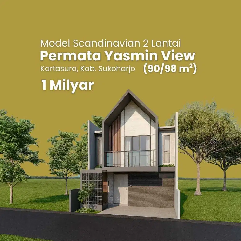 Rumah Solo Scandinavian 2 Lt, SHM Selatan Kampus UIN