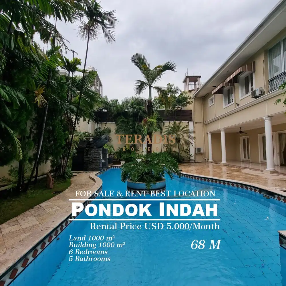 DIJUAL ATAU DISEWAKAN RUMAH MODERN LOKASI PONDOK INDAH