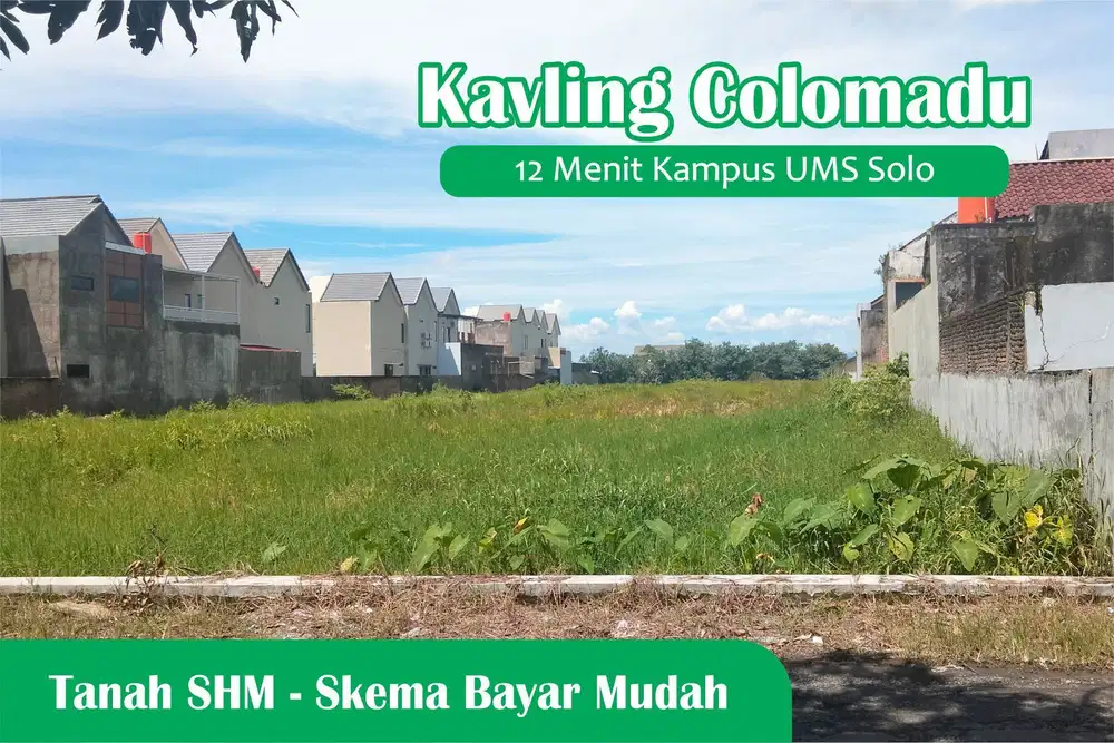 350 JUTAAN, Tanah Colomadu 95 m² 7 Menit Hotel Alana Solo