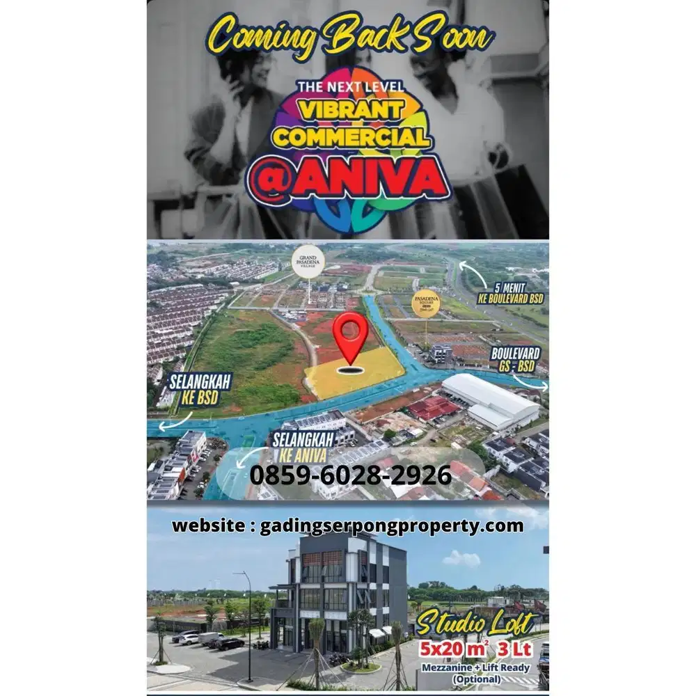 Hunian Bergaya Modern Limited Unit Aniva Loft 4 Lantai Gading Serpong