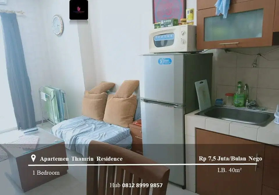 Disewakan Apartement Thamrin Residence High Floor 1BR Full Furnished