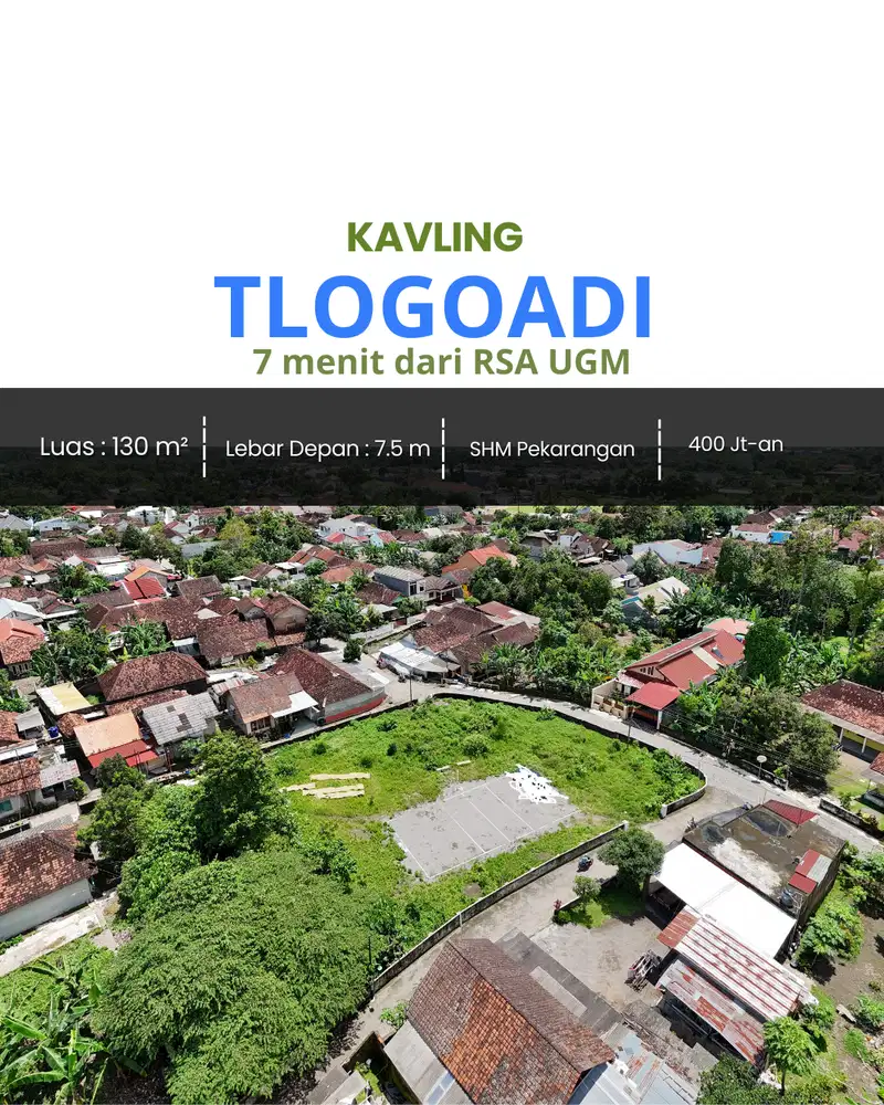 Kavling 130 m² Strategis, Dekat RSA UGM & Exit Tol Trihanggo