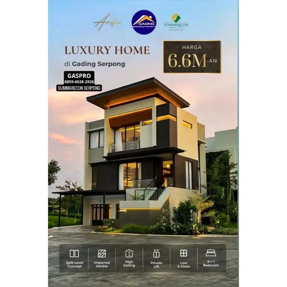 ARDEA HERON by summarecon cicilan 14jtan Rumah termewah 3 lantai