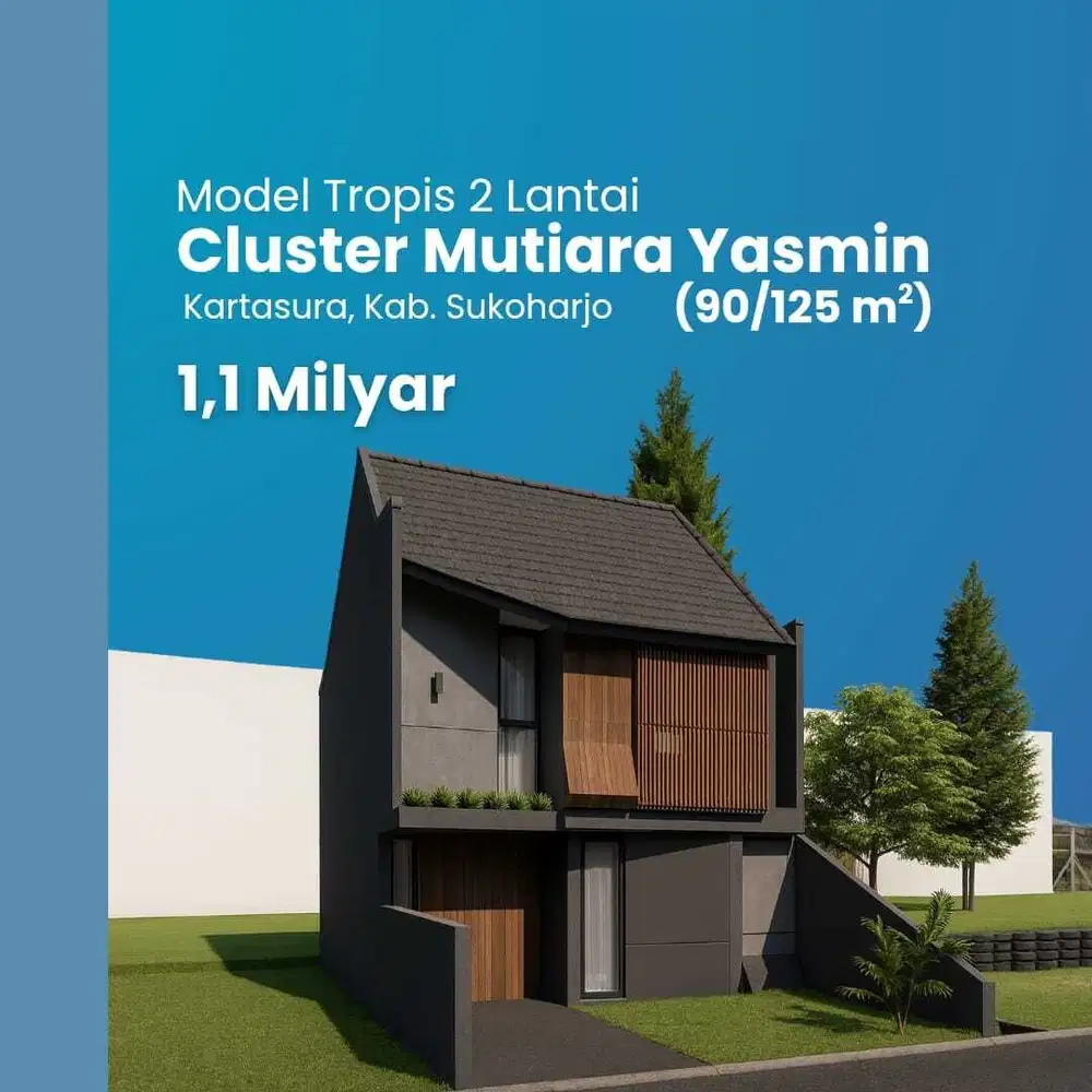 Rumah Tropis Solo 2 Lt SHM, 5 Menit Luwes Swalayan