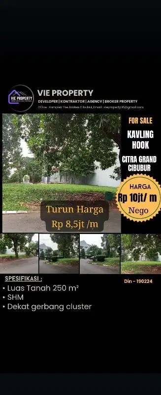 Di Jual Cepat Kavling di Citra Gran Cibubur