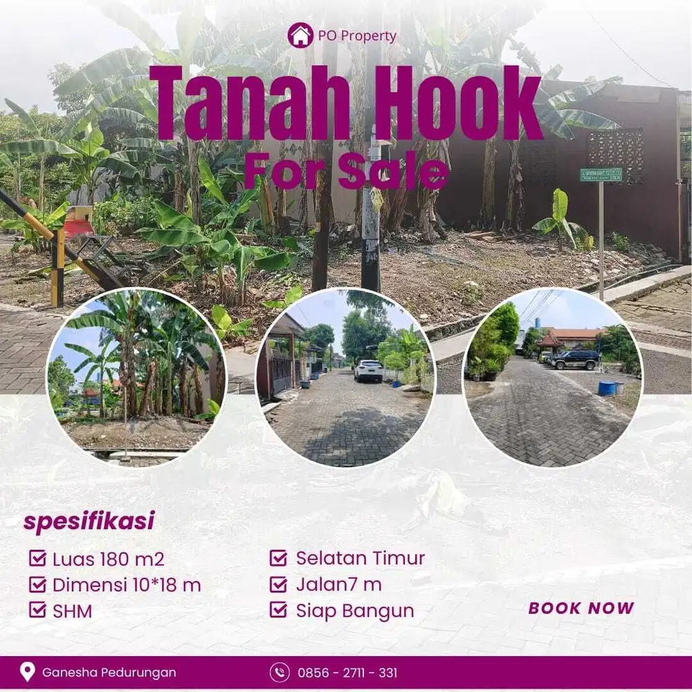 Tanah Hook Siap Bangun Perumahan Ganesha Pedurungan Semarang
