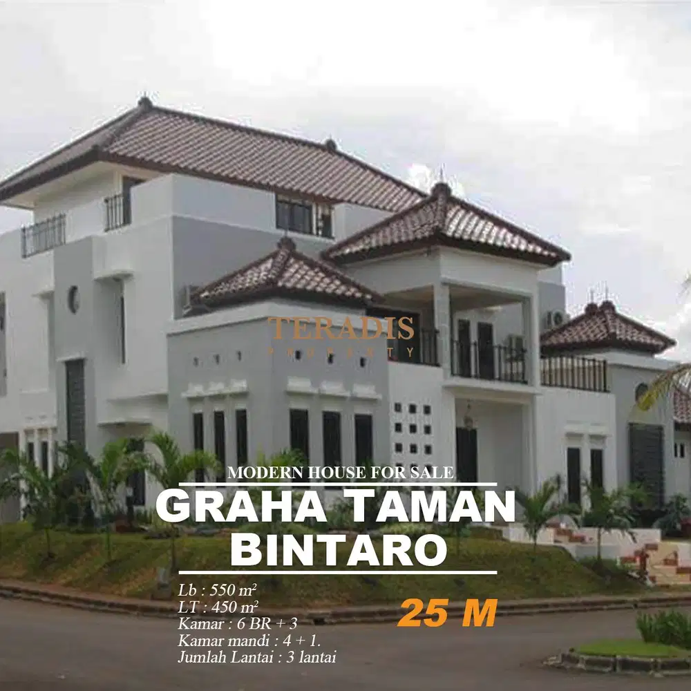 DIJUAL RUMAH MODERN GRAHA TAMAN BINTARO