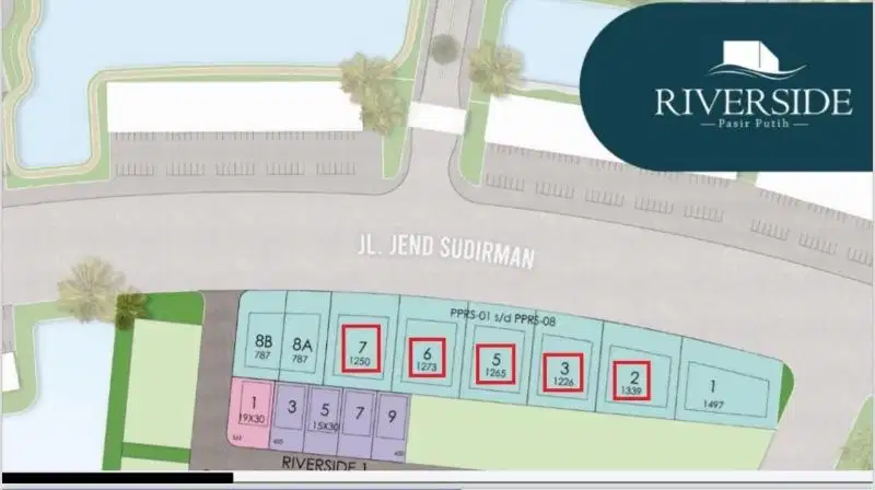 Dijual kavling komersial di Pasir Putih Riverside, PIK 2