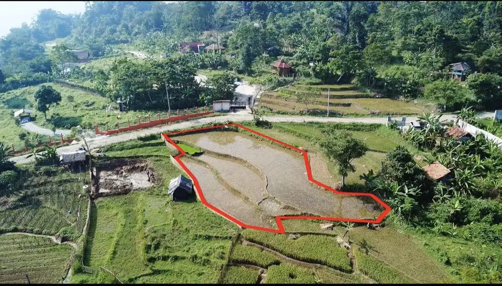 Dijual Murah Tanah Sawah Pinggir Jalan di Bojong Purwakarta
