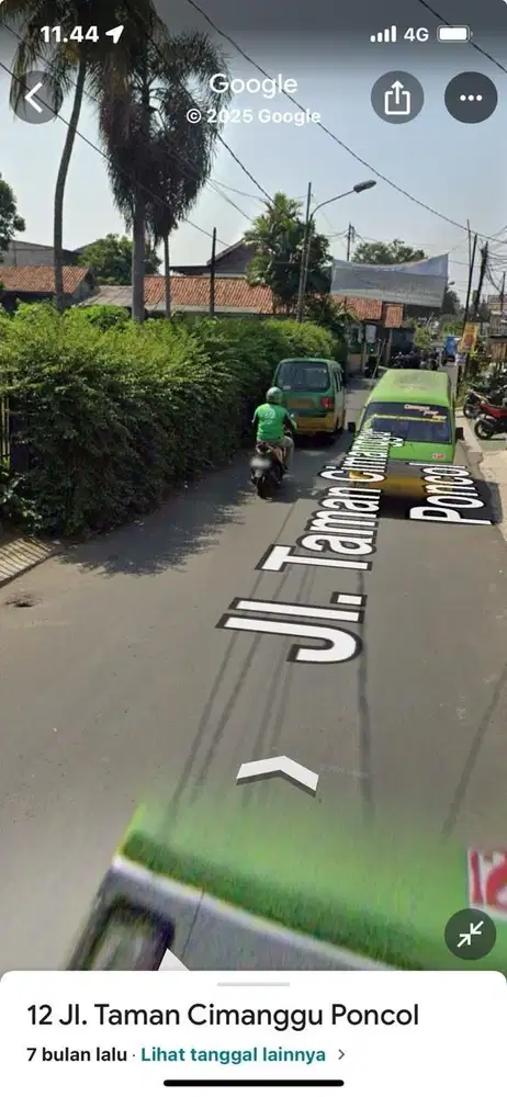 Tanah 4,5 Juta Per M2 Di Jalan Utama Taman Cimanggu Cocok Buat Cluster