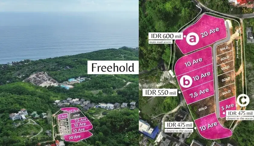 Dijual Tanah Hak Milik di Uluwatu Zona Pariwisata