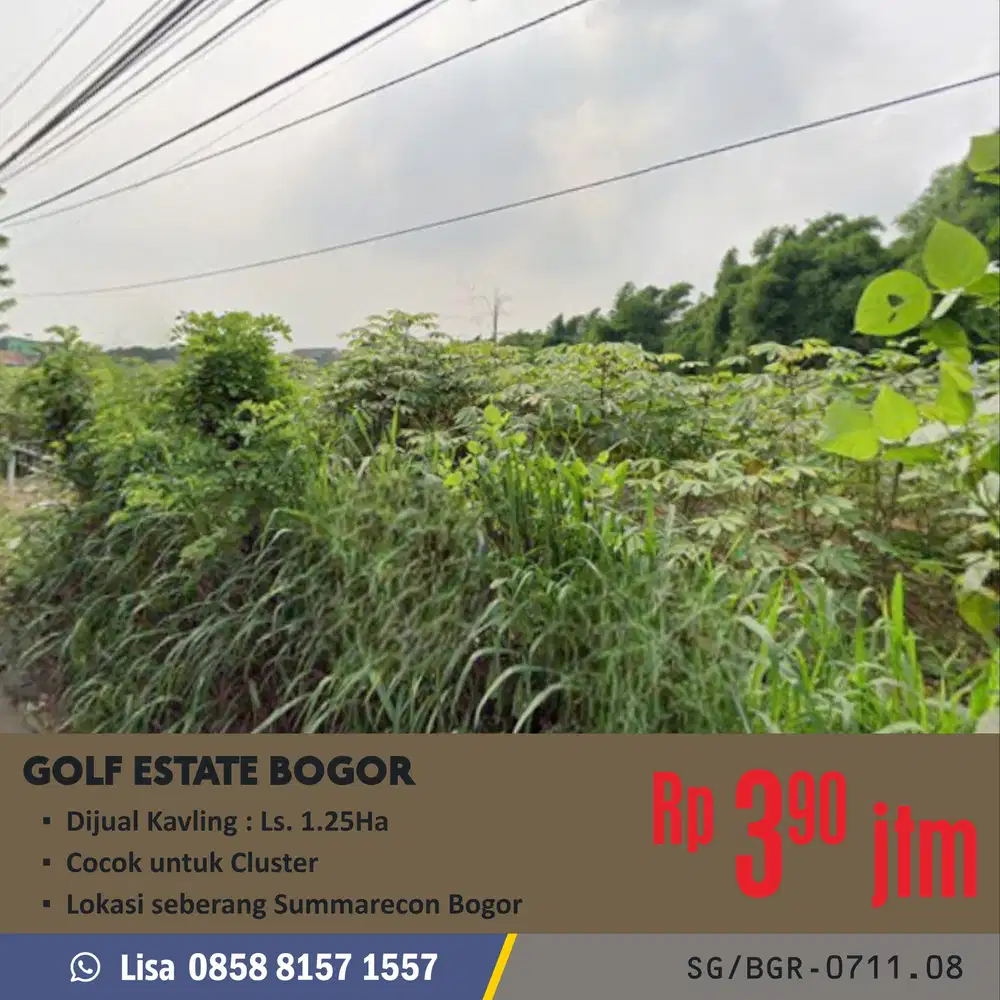 Jual kavling golf estate bogor nego sampai deal