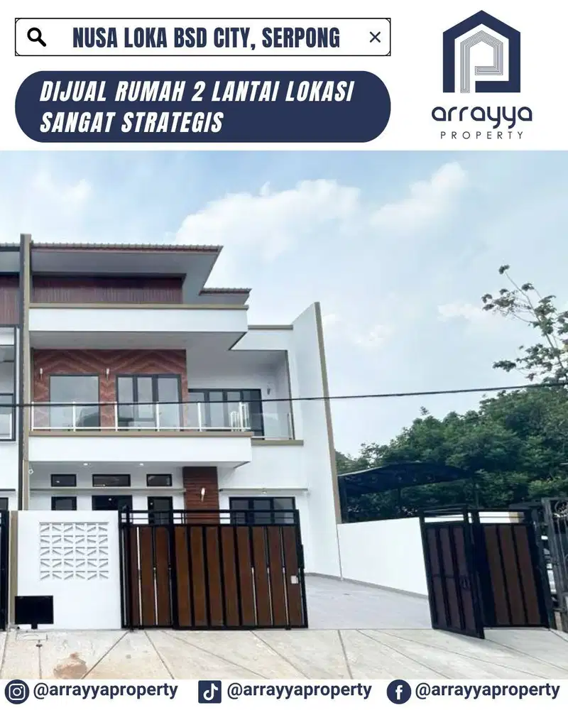 RUMAH MINIMALI MODERN 2 LANTAI NUSA LOKA BSD .HRB154.