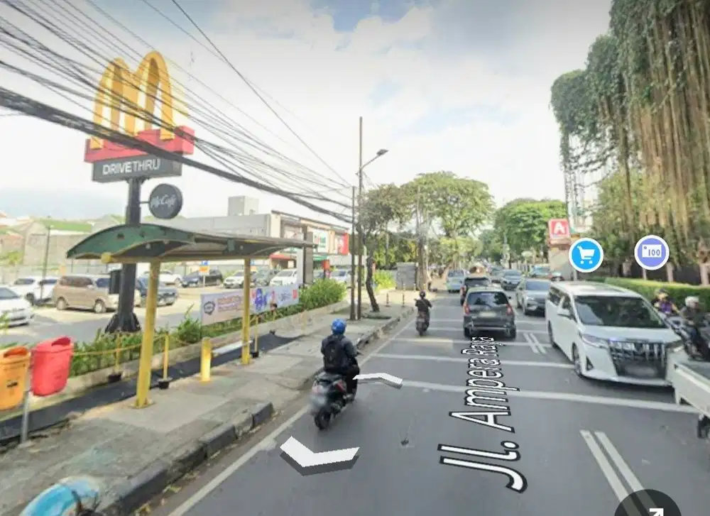 Tanah 426mtr pinggir jalan Raya Ampera Kemang jaksel