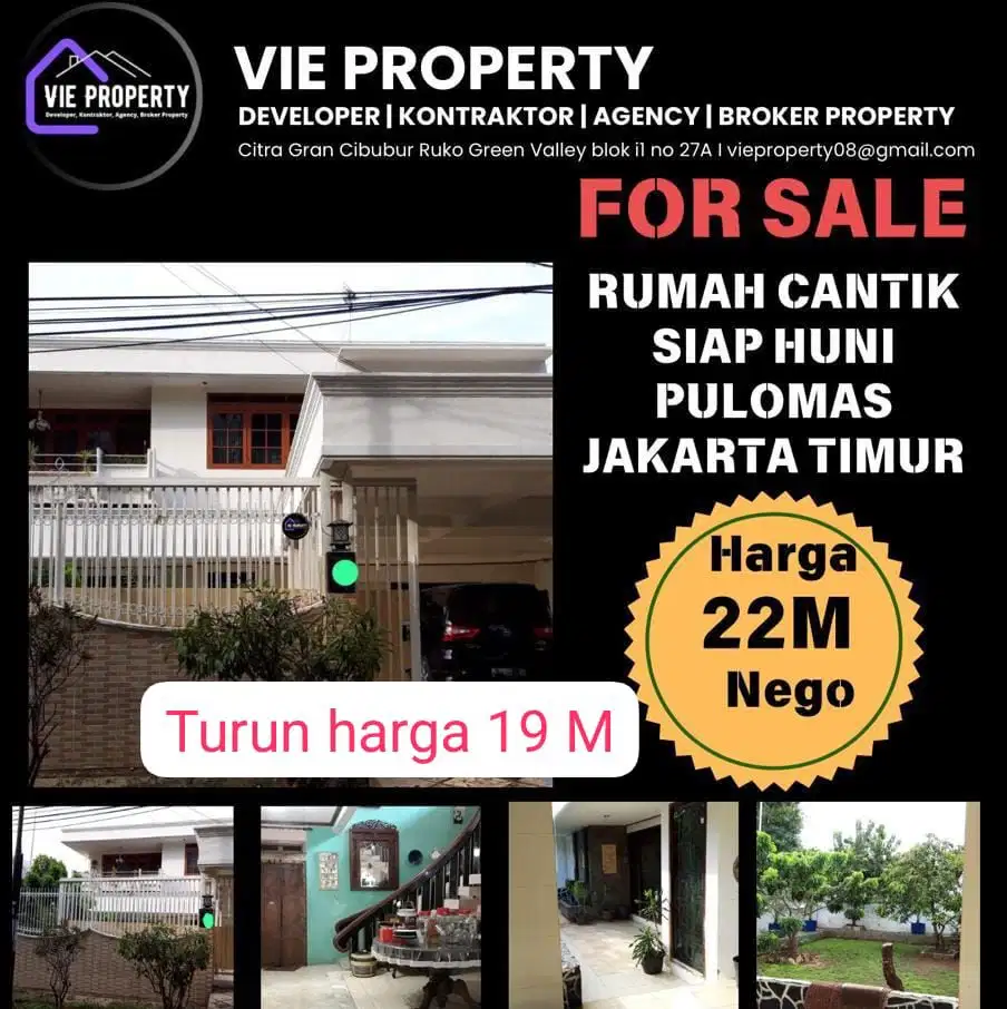 Dijual Cepat Rumah cantik siap huni pulomas jaktim