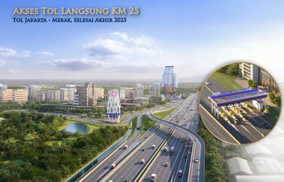 RUKO HADAP BOULEVAR DI PARAMOUNT PETALS CALICO GRANDE DEKAT TOL KM 25