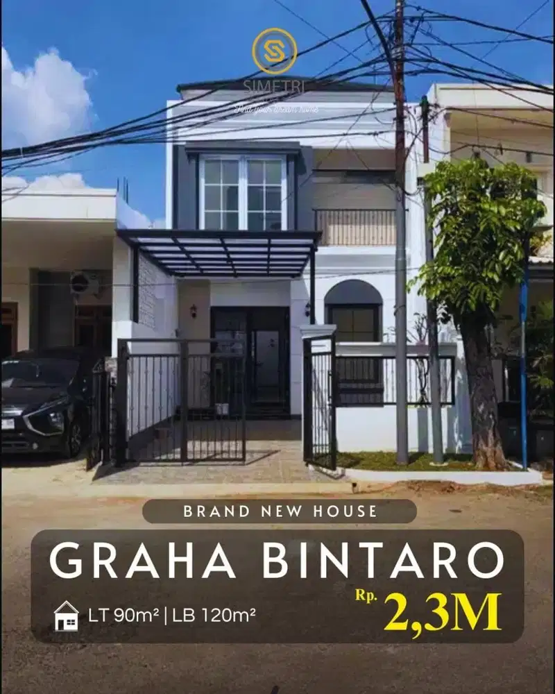 Dijual   Rumah Brand New  Graha Bintaro  Tangerang Selatan