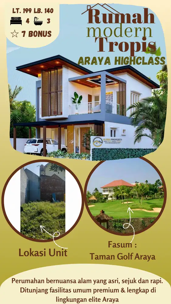 PROMO SPESIAL‼️ RUMAH ARAYA PREMIUM + 7 BONUS EKSKLUSIF, KITCHEN SET INCLUDE