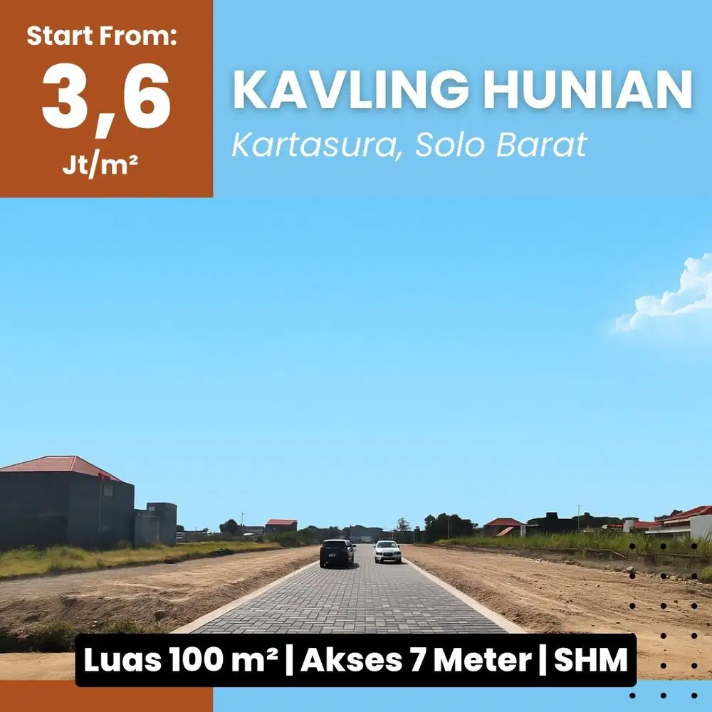 Tanah Kartasura 350Jutaan SHM Utara Al Azhar Cairo