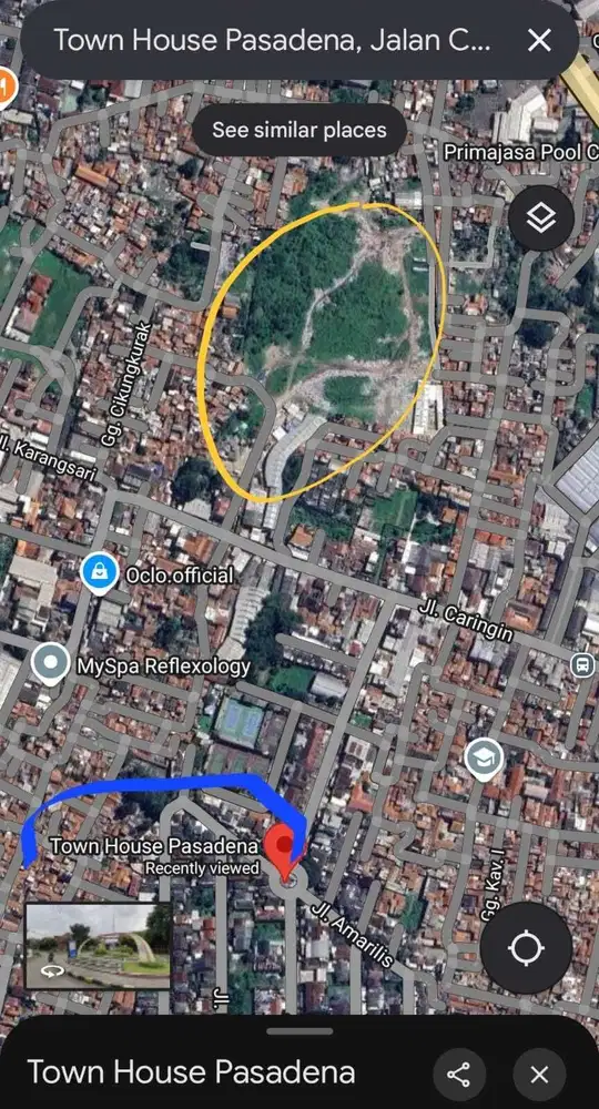 Tanah Strategis Luas Besar Cocok Untuk Perumahan Jalan Caringin