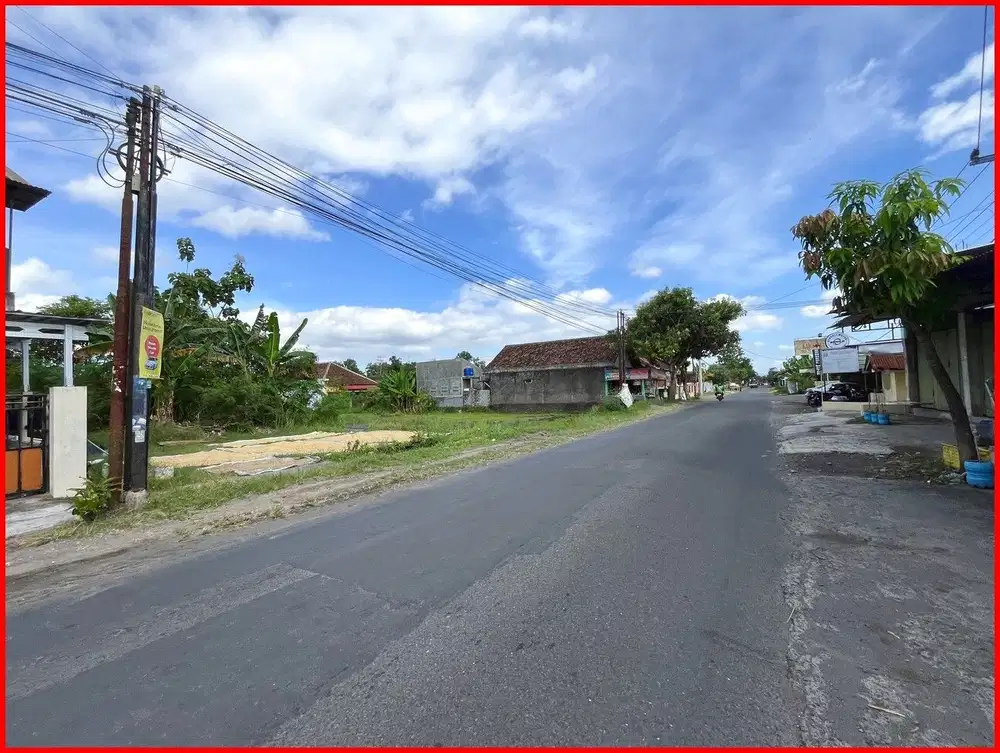 Jalan Raya Berbah, Dijual Tanah Jogja 350 Menter SMK Yapemda 1 Sleman