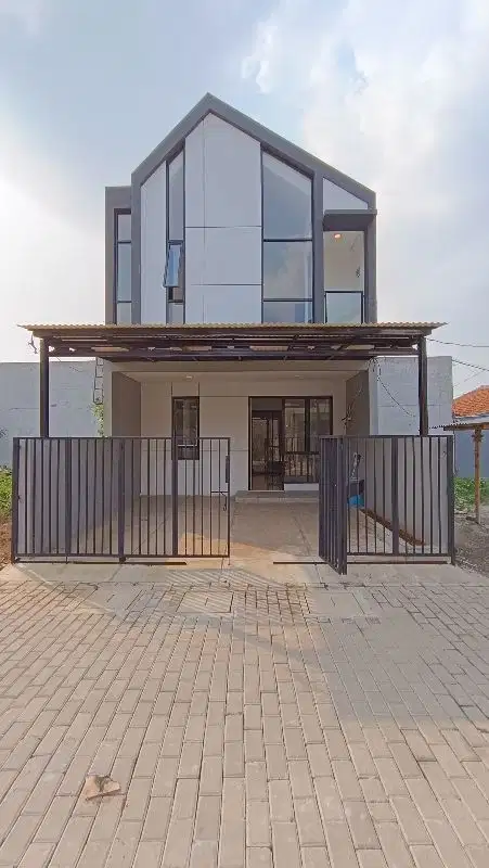Rumah Skandinavian 2 Lantai Bata Merah di Jatiwaringin Pondok gede