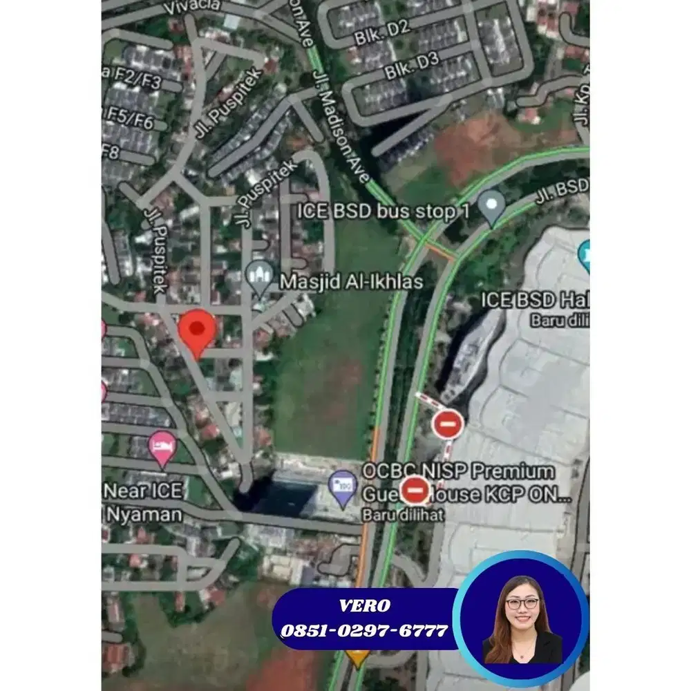 DIJUAL  TANAH HOOK Komplek Puspitek Asri Blok/Sektor C