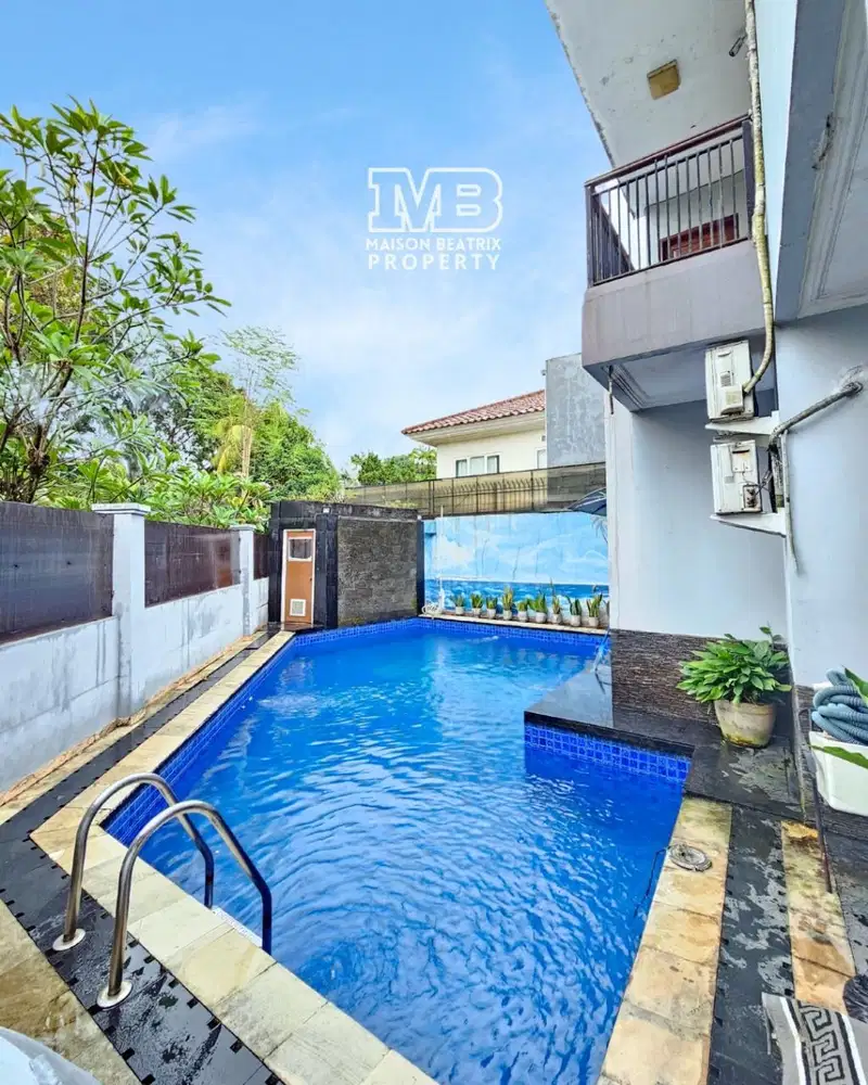 RUMAH HOEK WITH POOL SIAP HUNI DI PUSPITA LOKA - BSD CITY  (EV)