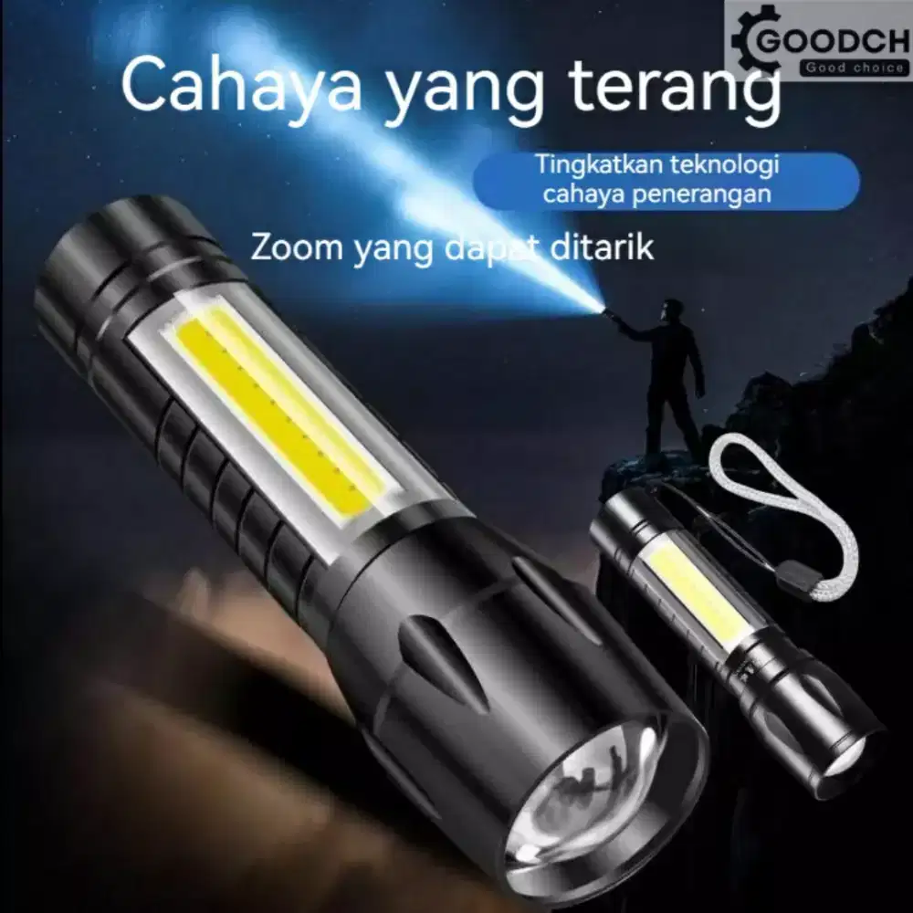 Senter led mini 3mode sangat terang mantap