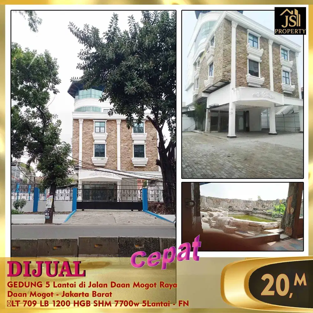 DIJUAL GEDUNG 5 Lantai di Daan Mogot Raya Jakarta BArat - FN