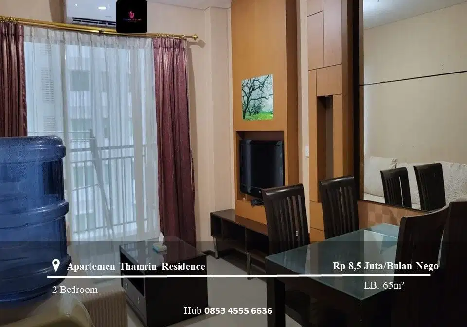 Disewakan Apartemen Thamrin Residence High Floor 2BR Furnished Tower A