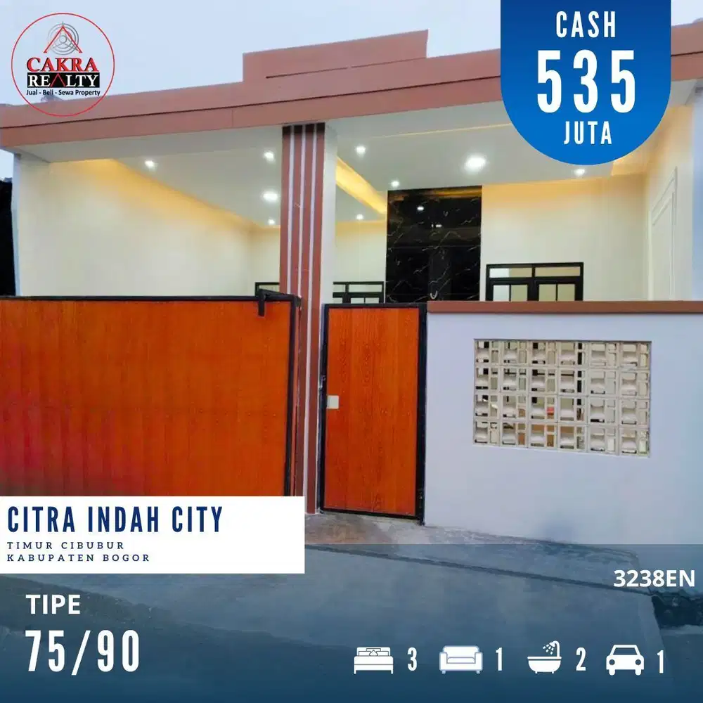 Dijual rumah dicitra indah city jonggol rumah siap huni full renovasi