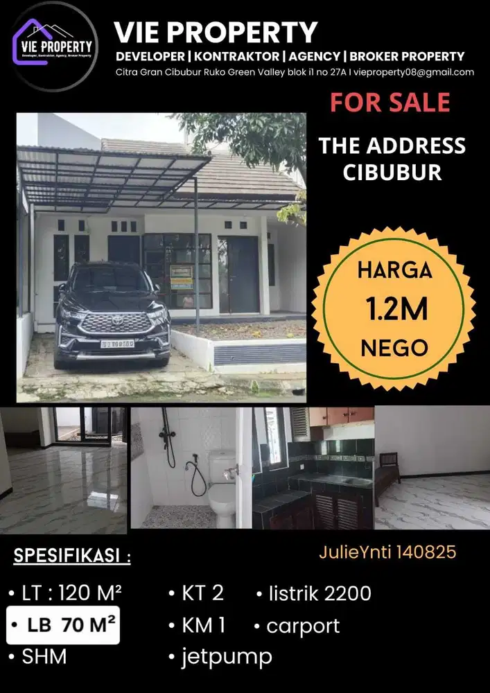 Rumah siap huni The Address Cibubur