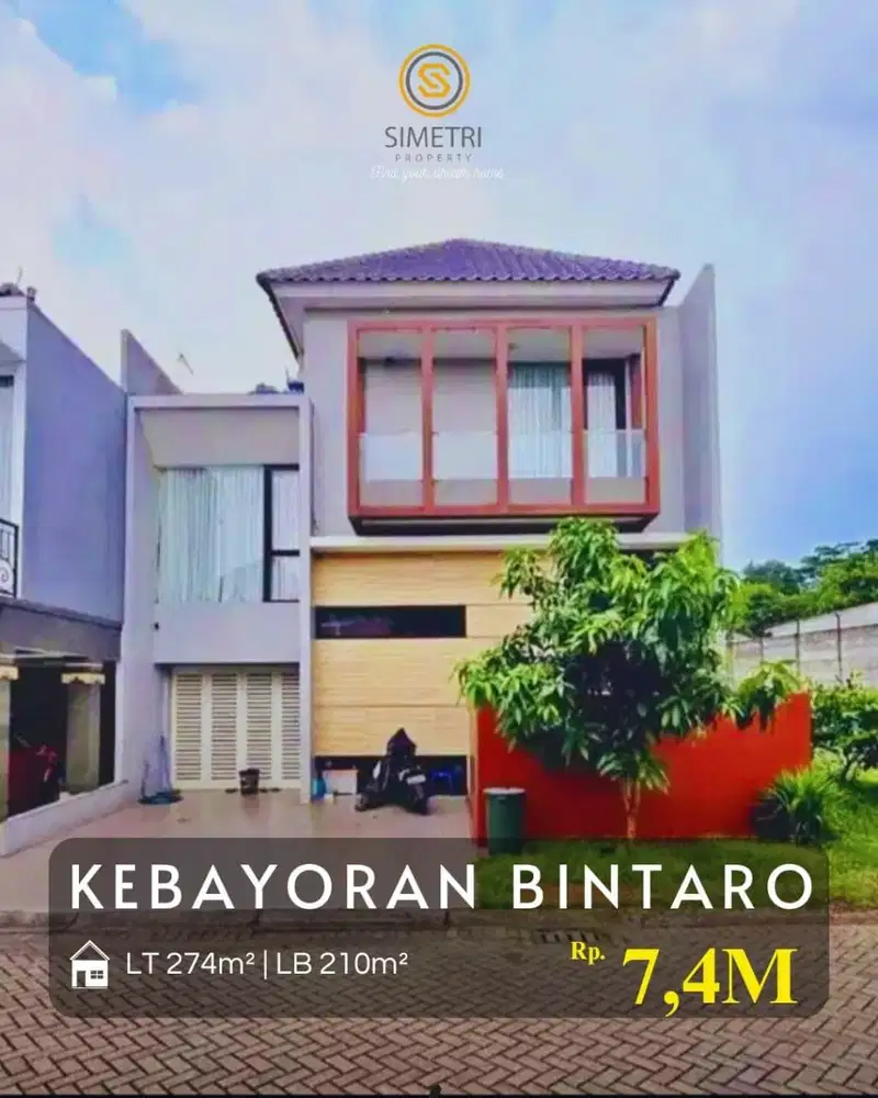 DIJUAL  Rumah Modern minimalis split level   Posisi Depan Taman