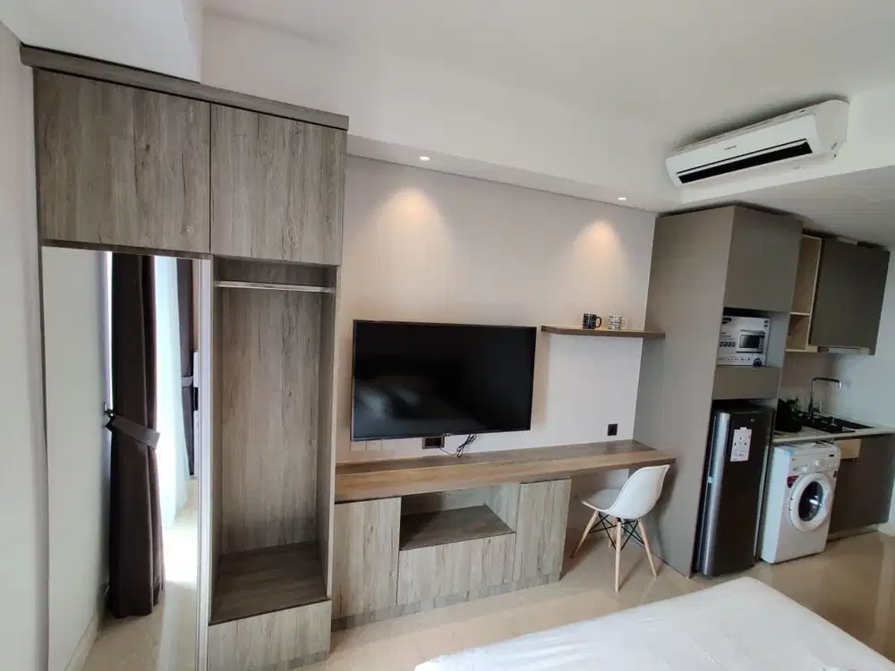 Apartment pik1 gold coast tipe studio 28m,full furnish baru,view laut