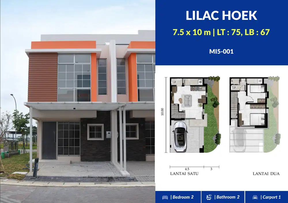 Rumah 2 Lantai hoek Cluster Miami di PIK 2