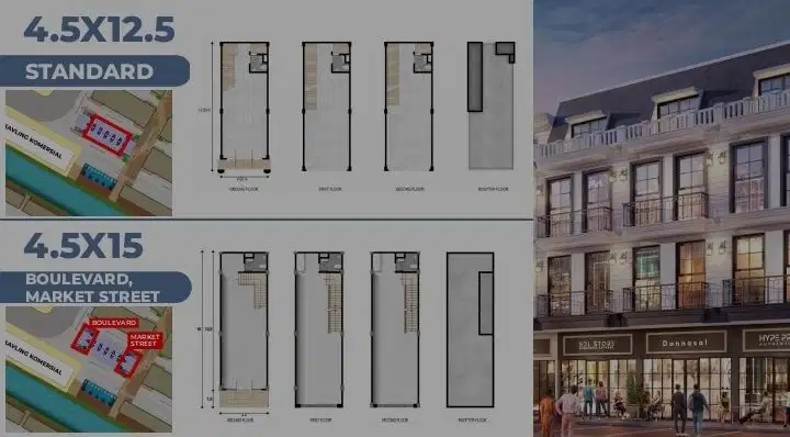 Dijual Rukan Harvard Educity Type Market Street 4,5x15 PIK2