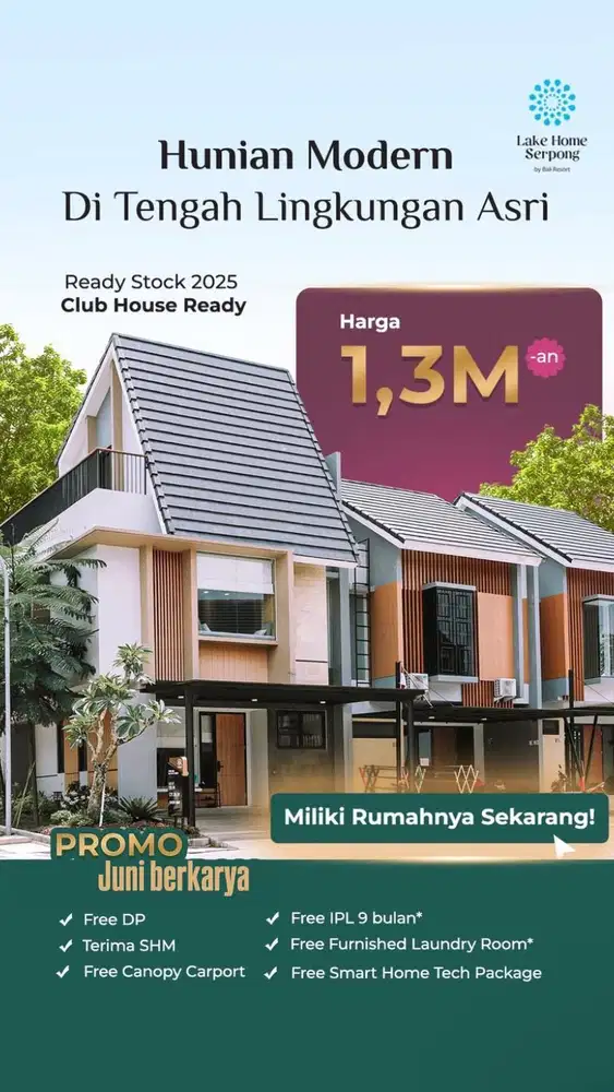 Ready Stok 3Lantai Fasilitas Lengkap dekat Stasiun Rawabuntu dan Toll