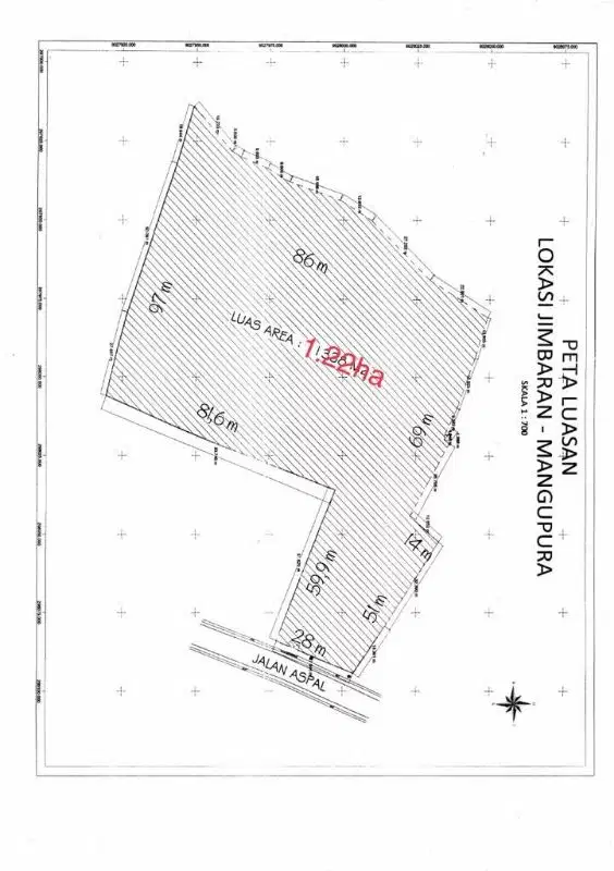 DIJUAL TANAH 1,2ha FULL VIEW LAUT ULUWATU JIMBARAN BALI
